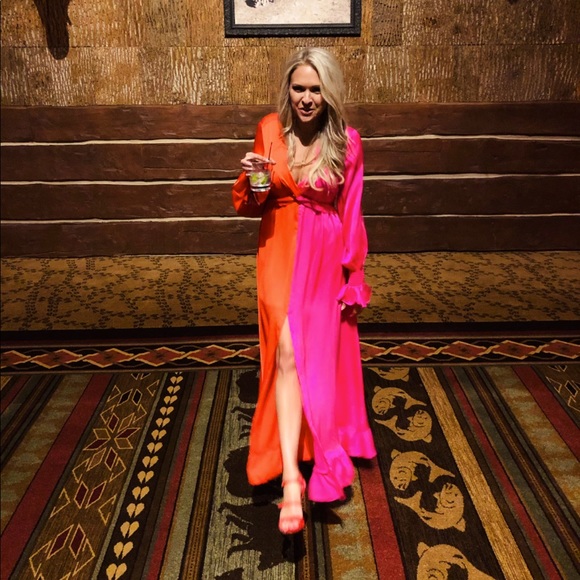 Pink and red dress - Picture 1 of 5